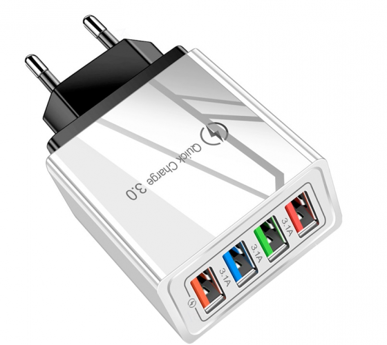 Quick Charge 4-USB Wall Charger